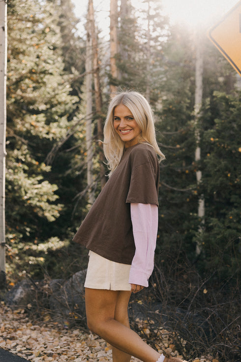 Cabin Club Top // Chocolate